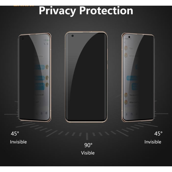 Folie Sticla securizata Flippy® compatibila cu Hawei Nova 9 Full Glue Privacy Negru [5]