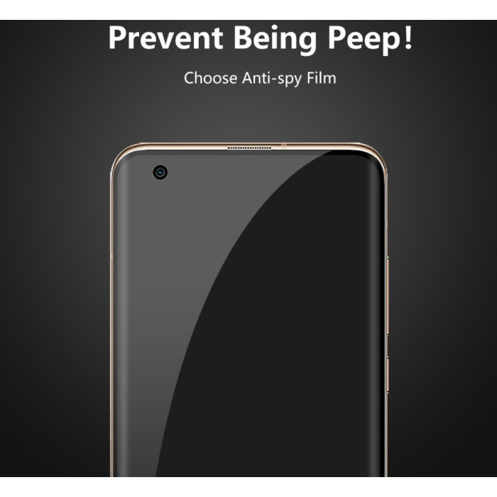 Folie Sticla securizata Flippy® compatibila cu Hawei Nova 9 Full Glue Privacy Negru [3]