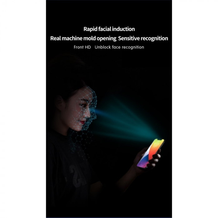 Folie Sticla securizata Flippy compatibila cu Huawei P40 Lite 5G Full Glue Privacy Negru [10]