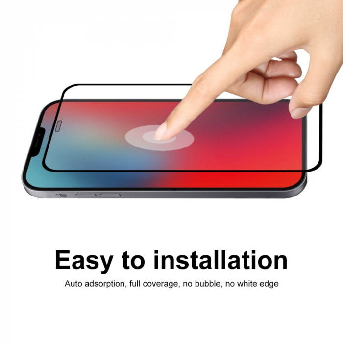 Folie Sticla securizata Flippy® compatibila cu iPhone XR Full Glue Negru [4]