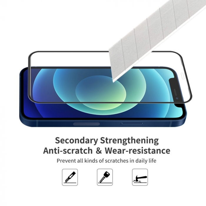 Folie Sticla securizata Flippy compatibila cu Samsung A52 Full Glue Negru [5]