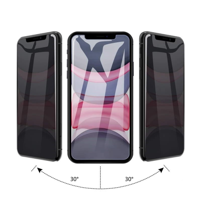 Folie Sticla securizata Flippy compatibila cu Samsung A70 Full Glue Privacy Duritate 9H Negru [4]