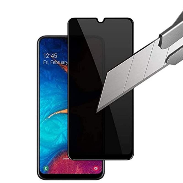 Folie Sticla securizata Flippy compatibila cu Samsung A70 Full Glue Privacy Duritate 9H Negru [5]