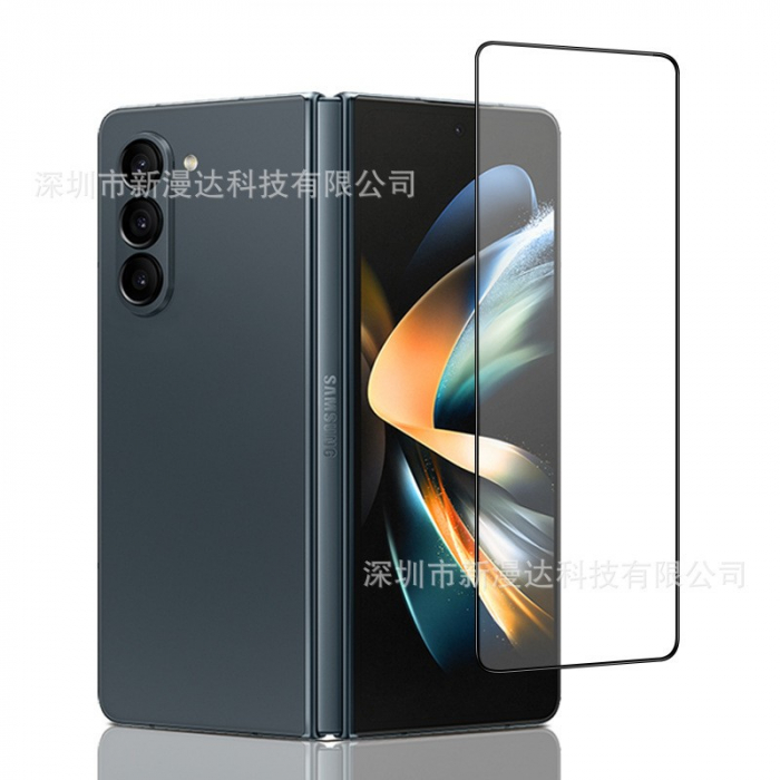 Folie Sticla Securizata, Flippy, Compatibila cu Samsung Galaxy Z Fold 6, Full Glue, Margini Negre, Transparent [1]