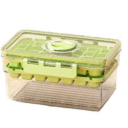 Forma de Gheata, Flippy, Doua Straturi, Inchidere Etans, din PP+PET, 19 x 12 x 9.5 cm, Verde [1]
