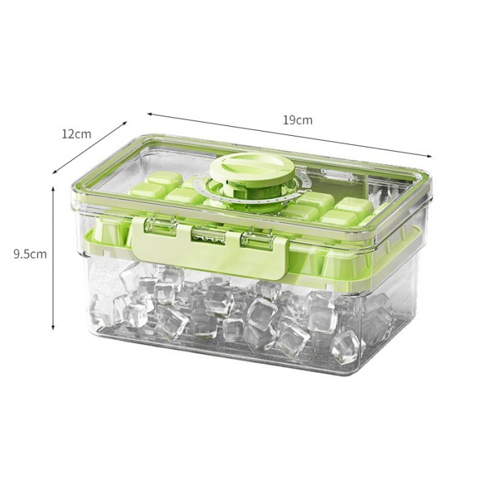 Forma de Gheata, Flippy, un Strat, Inchidere Etans, din PP+PET, 19 x 12 x 9.5 cm, Verde [2]