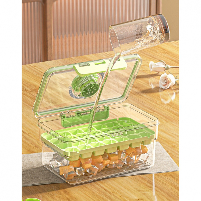 Forma de Gheata, Flippy, un Strat, Inchidere Etans, din PP+PET, 19 x 12 x 9.5 cm, Verde [3]