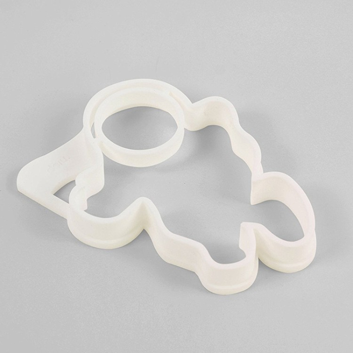 Forma pentru Alimente, Flippy, pentru Omlete/Prajituri/Clatite, din Silicon, Model Astronaut,15 x 11.5 x 2 cm, Alb [6]