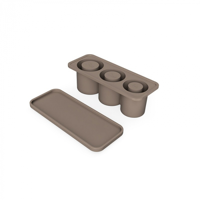 Forma pentru Gheata, Flippy, din Silicon, cuburi de gheata, forme rotunde, inghetare rapida, 20.7 x 8.4 x 6.5 cm Maro [1]