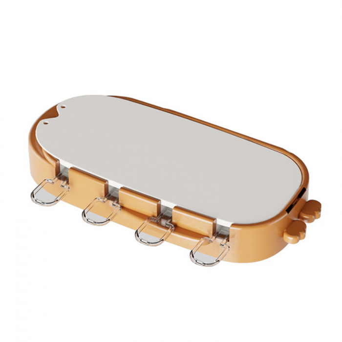 Forma pentru inghetata Flippy, 4 compartimente, forme cu animalute, materialsilicon si ABS, 21 x 12.8 x 3cm, portocaliu [1]