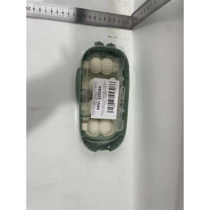 Forma pentru inghetata Flippy, 4 compartimente, forme cu animalute, materialsilicon si ABS, 21 x 12.8 x 3cm, verde [9]