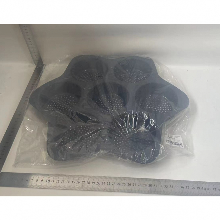 Forme de Silicon pentru Copt, Flippy, 7 Forme Rotiunde, pentru Burgeri si Prajituri, 38.5 x 4 cm, Negru [2]