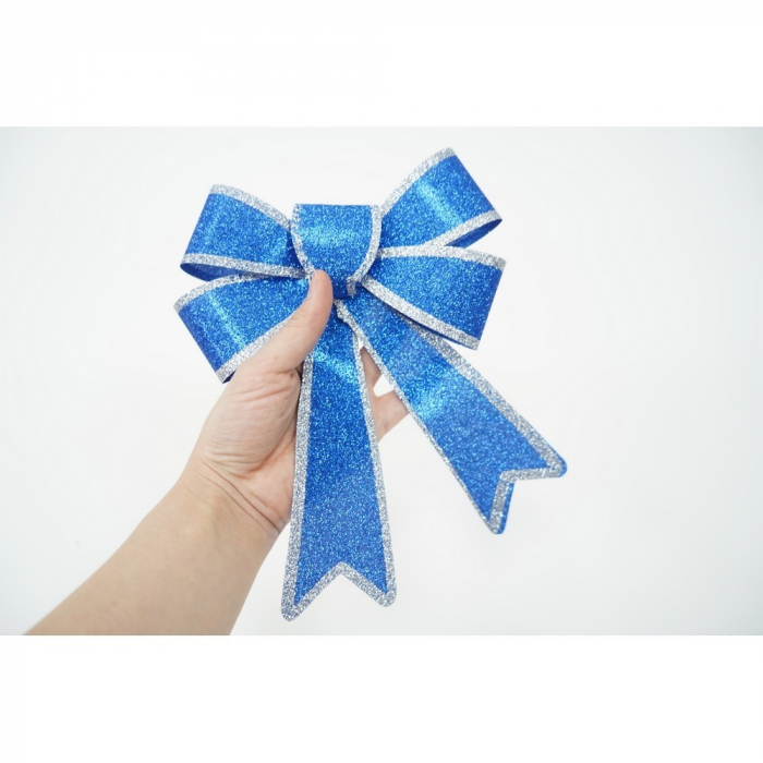 Funda pentru brad, Albastra, cu margini argintii, 13 x 18 cm, PVC, Flippy [4]
