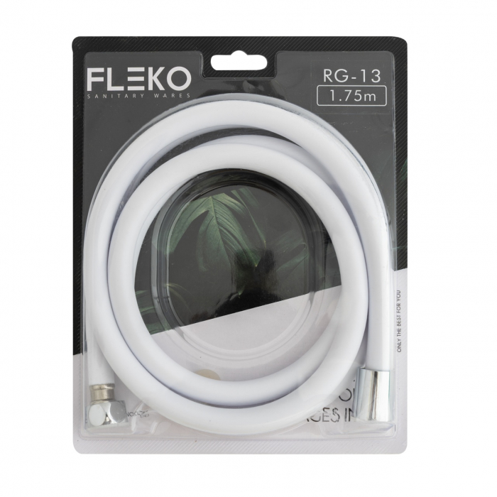 Furtun de dus din silicon alb 175 cm, FLEKO [2]