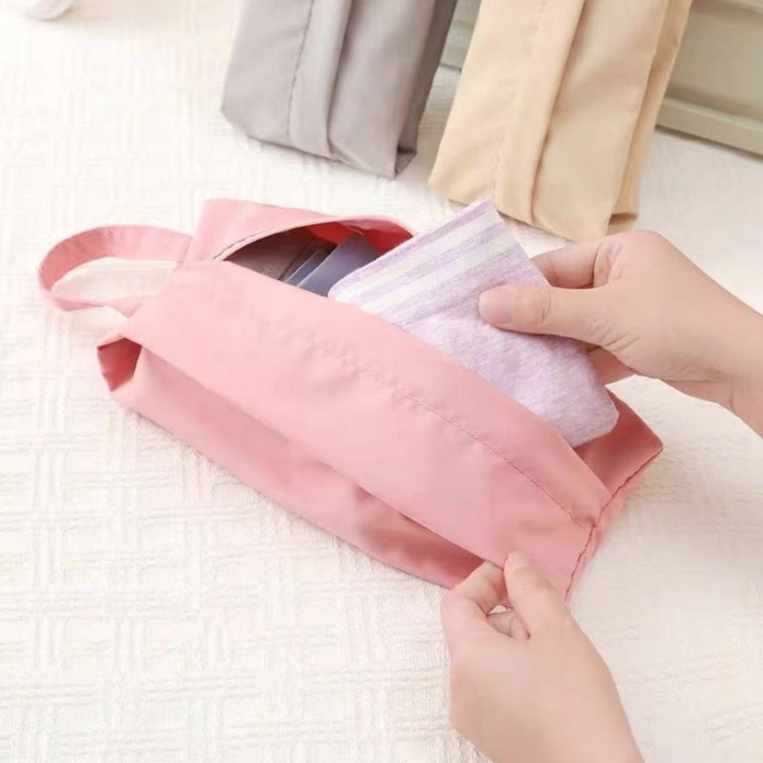 Geanta de Depozitare, Flippy, Pentru Haine Mici, Lenjerie, Sosete, Cosmetice, Impermeabila, cu Maner, 10x20x3 cm, Roz [3]