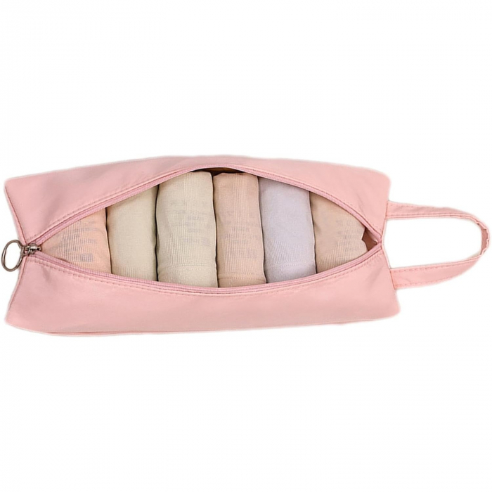 Geanta de Depozitare, Flippy, Pentru Haine Mici, Lenjerie, Sosete, Cosmetice, Impermeabila, cu Maner, 10x20x3 cm, Roz [6]