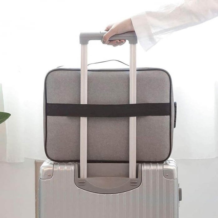 Lichidare Geanta Flippy pentru Depozitare Acte si Documente, Facturi, Carduri, cu Cod de Securitate, 5 Compartimente, Impermeabila, 37 x 20 x 27 cm, Gri [6]