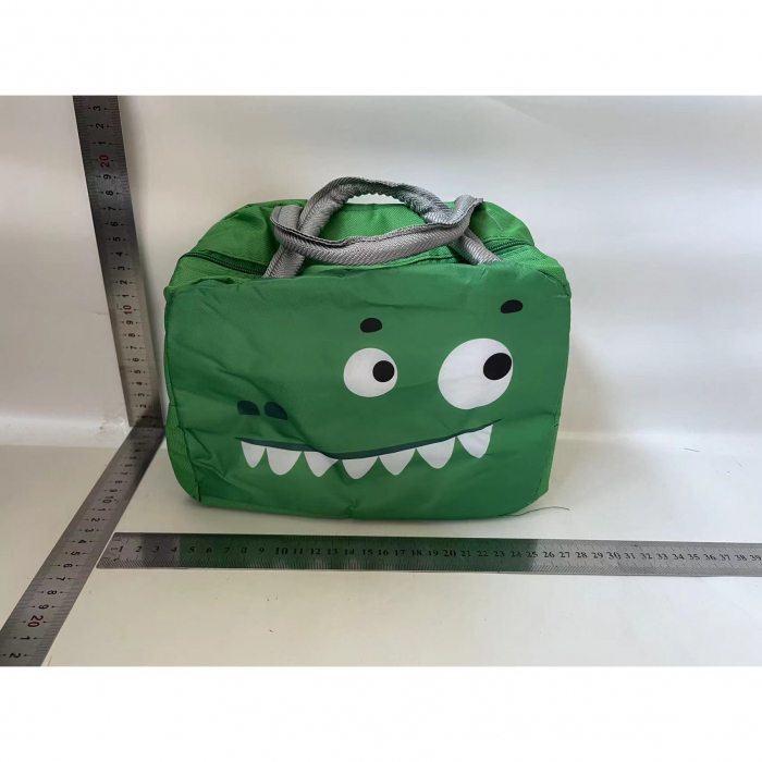 Geantă Frigorifică, Flippy, cu Desene Animat, Portabilă pentru Copii, de Prânz, din Pânză Oxford, 22x14x19 cm, Model Crocodil, Verde [2]