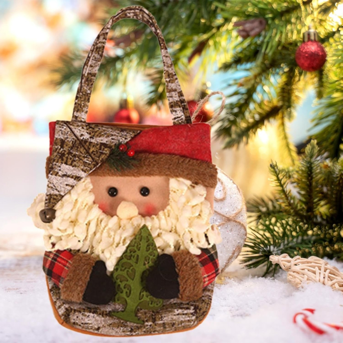 Geanta pentru Cadouri de Craciun, Flippy, Model Mos Craciun, Decoratiune Sarbatori, 46x23x2 cm, Multicolor [5]
