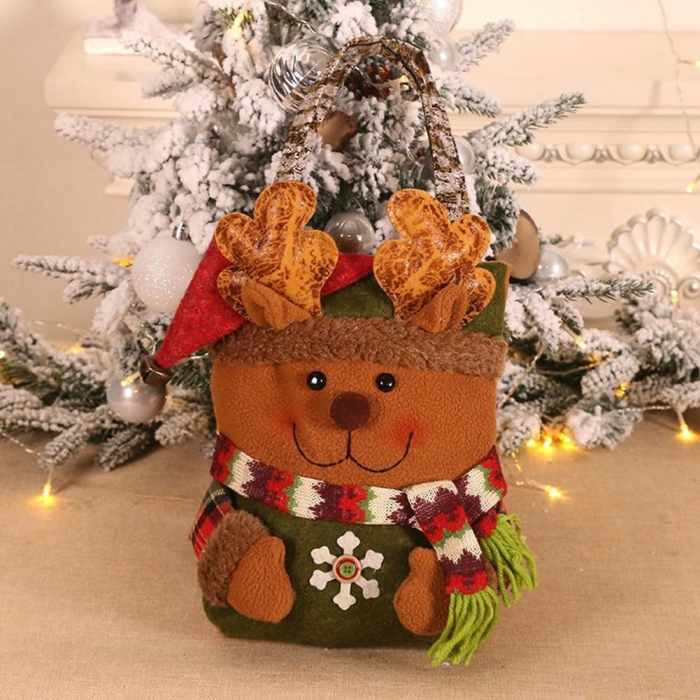 Geanta pentru Cadouri de Craciun, Flippy, Model Ren, Decoratiune Sarbatori, 46x23x2 cm, Multicolor [2]
