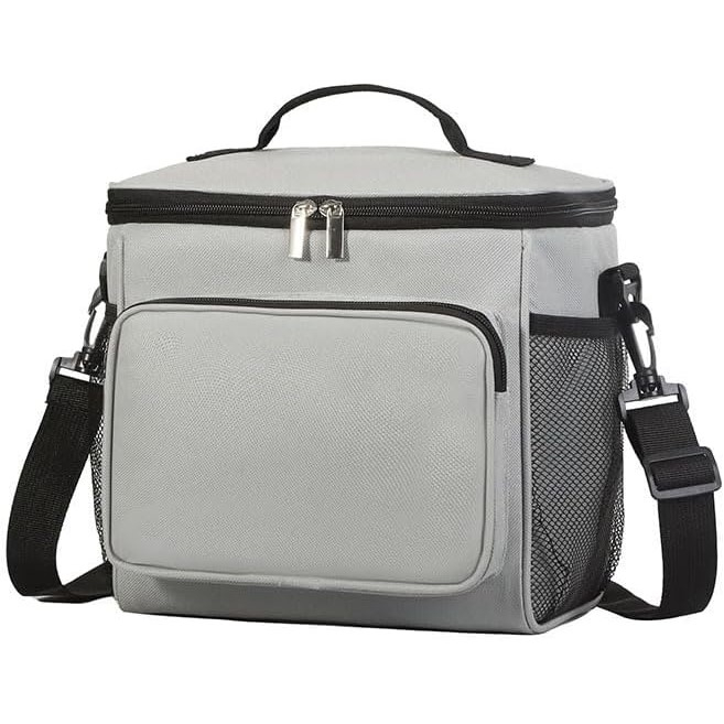Lichidare Geanta pentru Pranz, Flippy, Multifunctionala, Compartimentata, 2 Tipuri de Manere, Impermeabila, 26x24x17 cm, Gri [6]