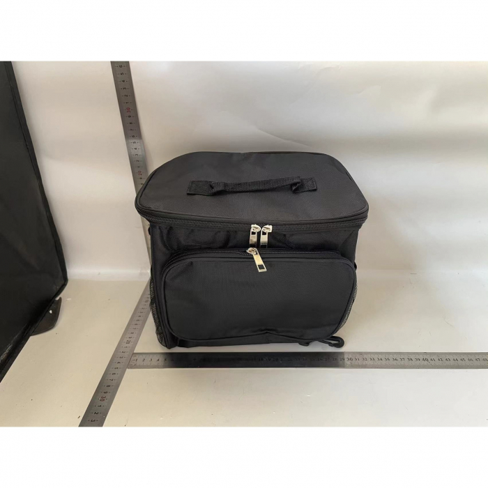Geanta pentru Picnic cu izolare termica, Flippy, Multifunctionala, Compartimentata, 2 Tipuri de Manere, Impermeabila, 26x24x17 cm, Negru [2]