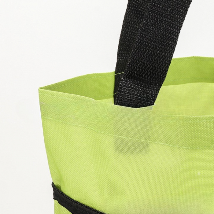 Geanta Pliabila, Flippy, 2 in 1, Carucior cu Roti, pentru Cumparaturi, 19 l, Verde, Plastic, 39 x 46 x 12 cm [6]