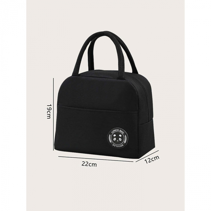 Lichidare Geanta Termica pentru Pranz, Flippy, Multifunctionala, Compartimentata, Impermeabila, cu Manere, Buzunar Exterior, 22x14x19 cm, Negru [4]