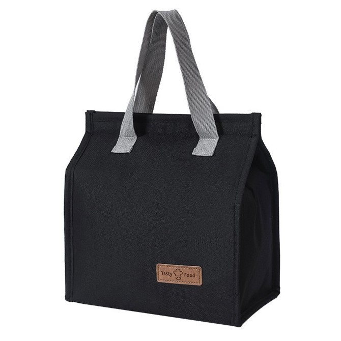 Geanta Termoizolanta Tip Bento Bag Flippy, Camping Cooler, Aluminiu, 22.5x13x25,5 cm, 3.3 L, Negru [1]