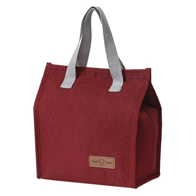Geanta Termoizolanta Tip Bento Bag Flippy, Camping Cooler, Aluminiu, 22.5x13x25,5 cm, 3.3 L, Visiniu [1]