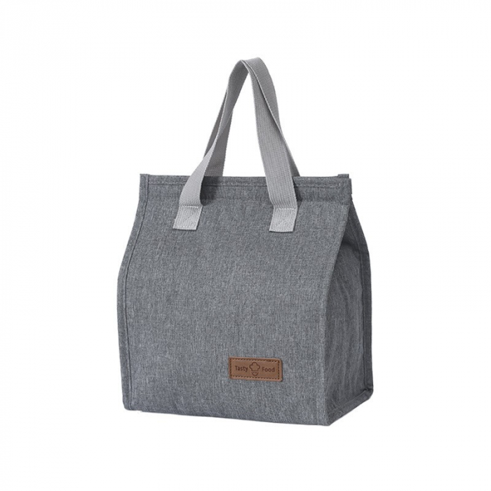 Geanta termoizolanta tip bento bag Flippy, camping cooler bag, Aluminiu, 22.5 x 13 cm, 3.3 L, gri [1]
