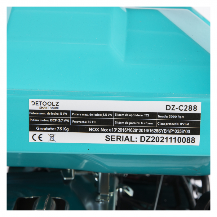 Generator pe benzina Detoolz, 13 Cp, 5.5 kW, 13 h, 4 timpi [9]
