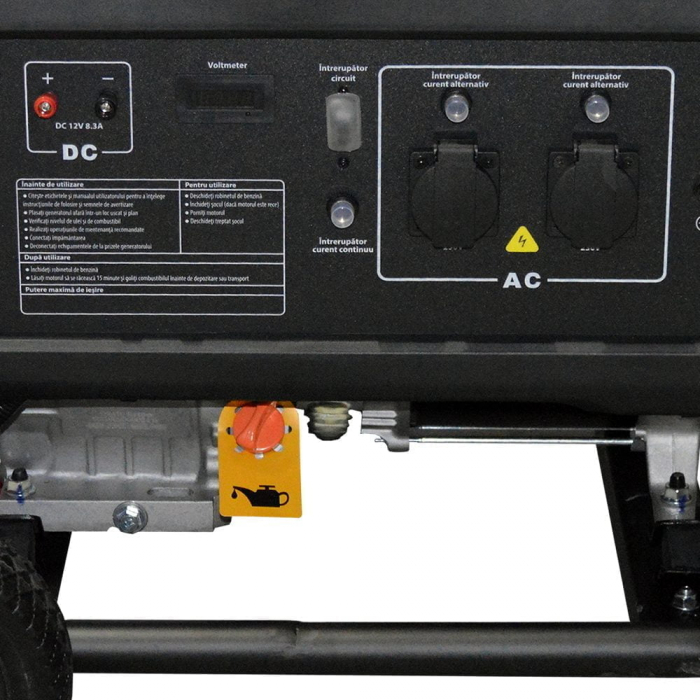 Generator de curent benzină Rotakt ROGE7000 6.8 KW, AVR, Voltmetru, Iesire12V, Consum Redus 3,12 l/h [3]