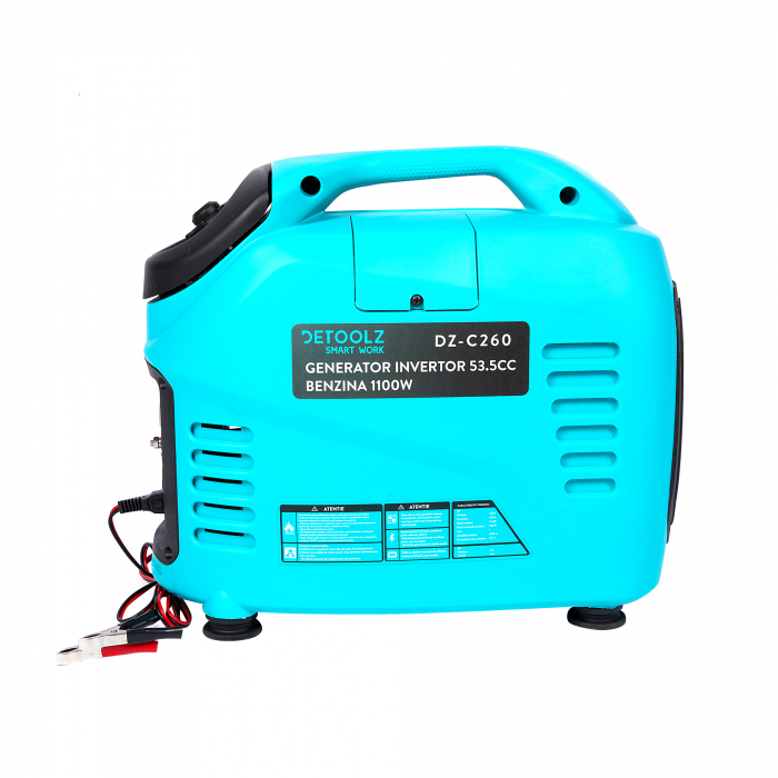 Generator pe benzina Detoolz cu functie tip invertor, 2.01 Cp, 1.1 kW, 6 h, 4 timpi [5]