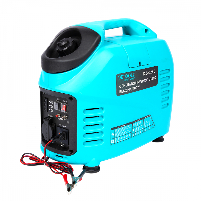 Generator pe benzina Detoolz cu functie tip invertor, 2.01 Cp, 1.1 kW, 6 h, 4 timpi [6]