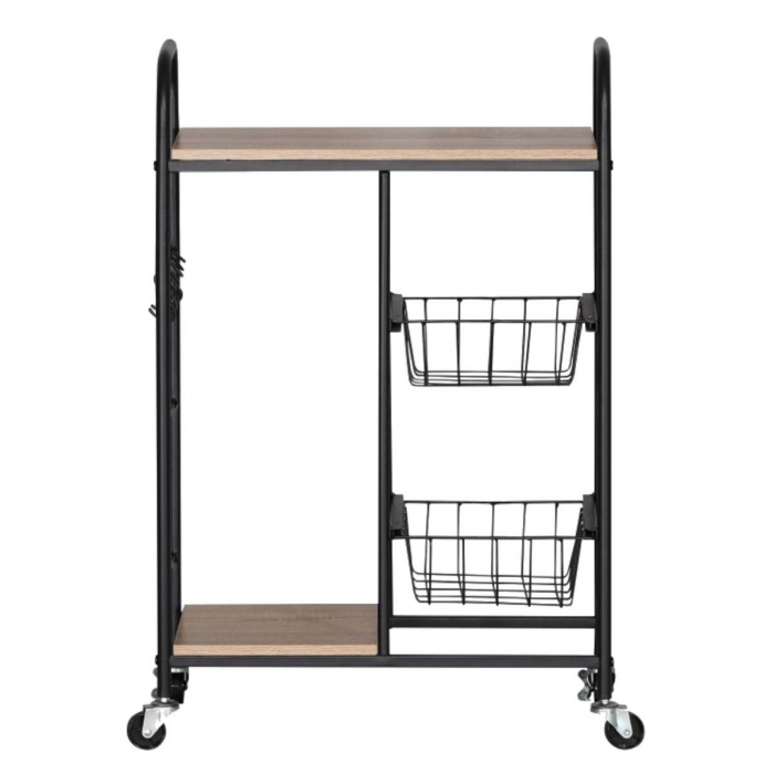 Gheridon multifunctional Tor, negru, 57x30x85 cm [4]