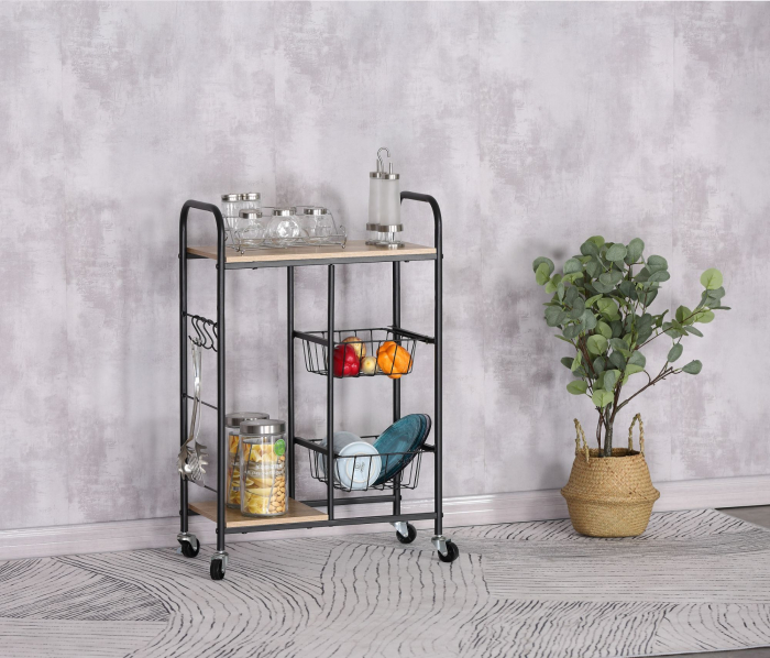 Gheridon multifunctional Tor, negru, 57x30x85 cm [3]