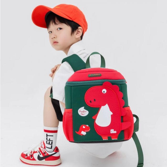 Ghiozdan Scoala impermeabil, capacitate mare, Baby Dyno Verde 33 x 26 x 15 [1]