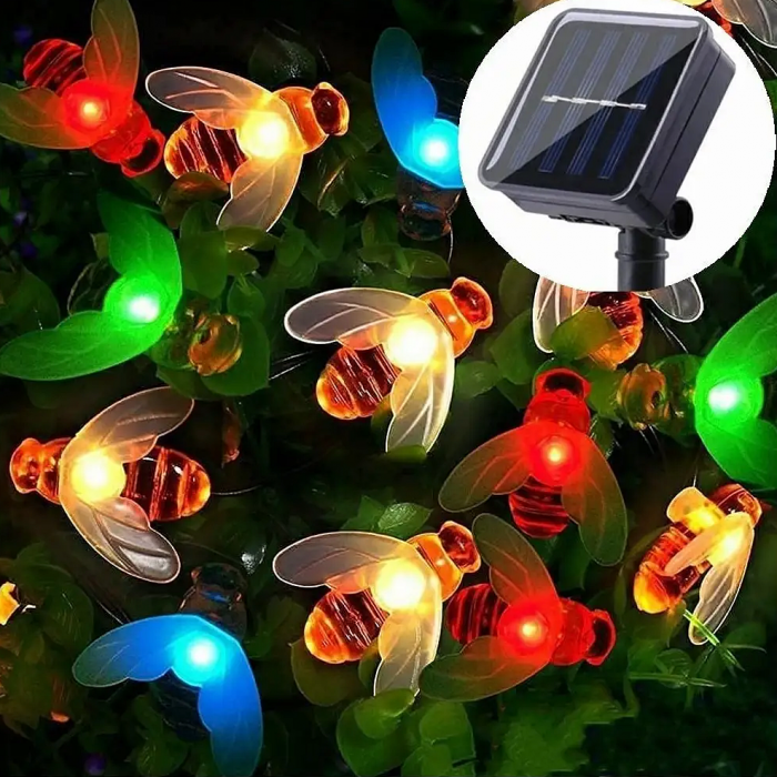 Ghirlanda luminoasa solara albinute cu 50 LED-uri, multicolor, 6.5 m [1]