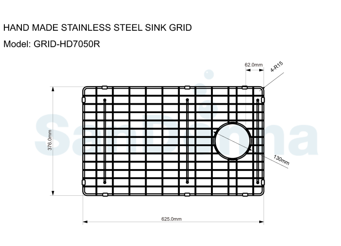 Gratar de protectie din inox pentru chiuvete - Sandonna HD7050R - 37.6 x 62.5cm [2]