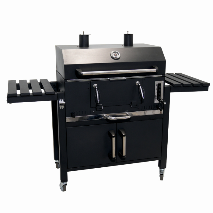 Gratar pe carbuni KLUGMEISTER FT01-070, material otel (husa inclusa), cu capac si roti de deplasare, suprafata gatire 72x43 cm [2]