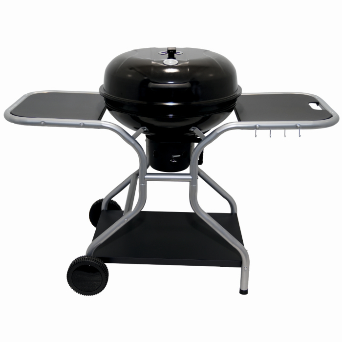 Gratar pe carbuni KLUGMEISTER KY22020T, material otel, cu capac si roti de deplasare, inaltime gatire 78 cm, dimensiuni 133x67x98 cm [1]