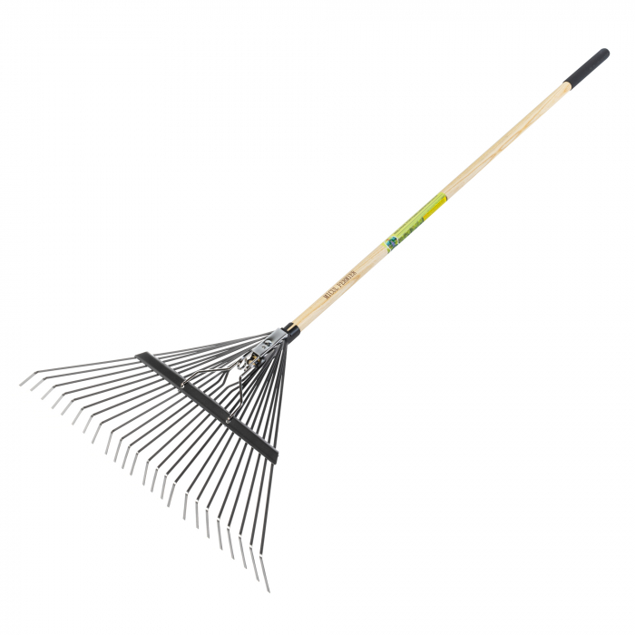 Grebla frunze 24 dinti flexibili,maner lemn,1650mm [1]