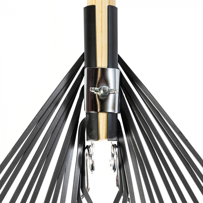 Grebla frunze 24 dinti flexibili,maner lemn,1650mm [6]