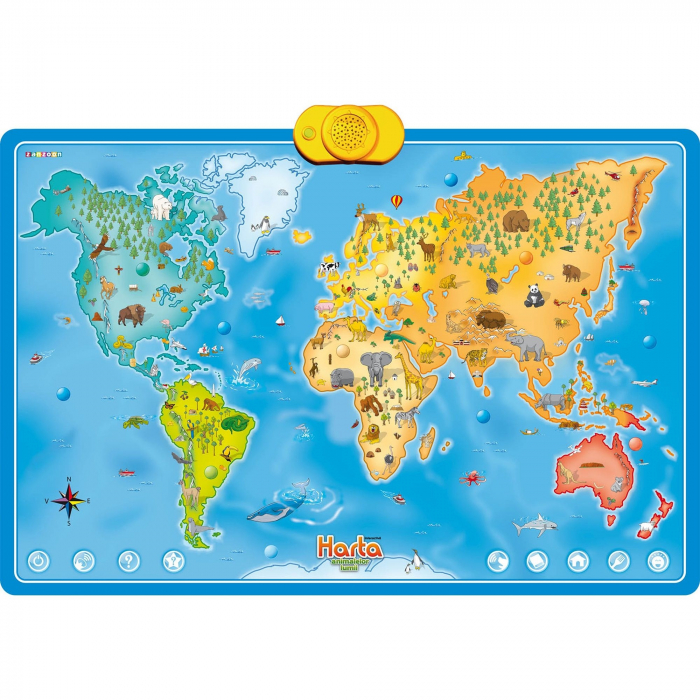 Lichidare Harta interactiva Momki - Animalele lumii [2]