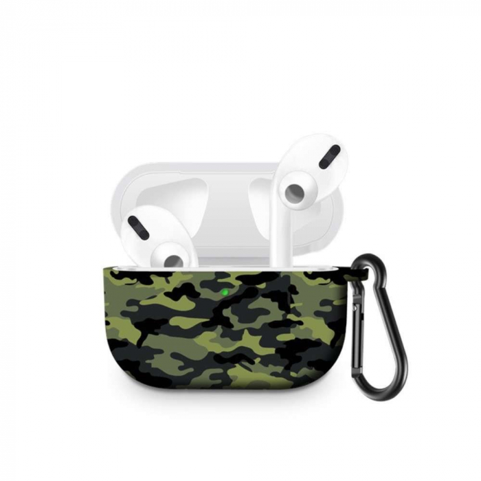 Husa AirPods Pro cu Inel Prindere Camuflaj [4]