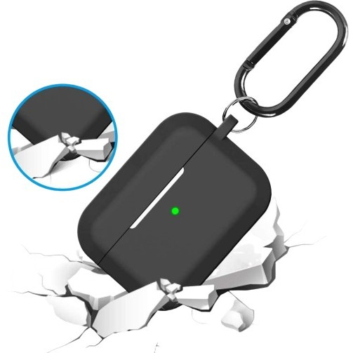 Husa AirPods Pro cu Inel Prindere Negru [6]