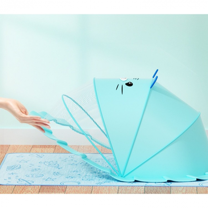 Husa Anti-Tantari, Flippy, Pliabila, Protectie 360 Grade, Parasolar, 0-1 An, 60 x 55 x 5 cm, Albastru [3]