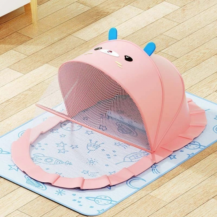 Husa Anti-Tantari, Flippy, Pliabila, Protectie 360 Grade, Parasolar, 0-1 An, 60 x 55 x 5 cm, Roz [2]