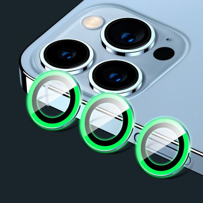 Husa Apple iPhone 14, Flippy, din Silicon Lichid, Interior din Microfibra, Lentile Fosforescente de Protectie Camera, Anti Amprenta, Rezistenta la Socuri, Verde [12]